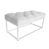 Ławka CHESTERFIELD LOFT podstawa biała pufa podnóżek MG39