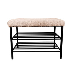 Szafka na buty Rolf2 – czarny stelaż, praktyczny regał