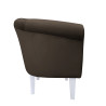 Fotel Milo nogi 20cm białe brąz MG05