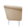 Fotel Milo nogi 20cm białe jasny brąz MG06