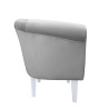Fotel Milo nogi 20cm białe szary MG17