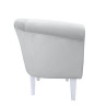 Fotel Milo nogi 20cm białe jasny szary MG39