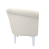 Fotel Milo nogi 20cm białe kremowy MG50