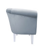 Fotel Milo nogi 20cm białe szary błękit BL06