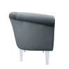 Fotel Milo nogi 20cm białe szary BL14