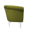 Fotel Milo nogi 20cm białe zielona oliwka BL75
