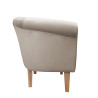Fotel Milo nogi 20cm buk szary beż MG09