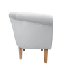 Fotel Milo nogi 20cm buk jasny szary MG39