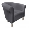 Fotel Milo D23 szary nogi chrom
