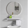 Lustro LOFT  FI40cm białe ścienne okrągłe łazienkowe do salonu sypialni loftowe Industrialne minimalistyczne