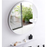 Lustro LOFT  FI40cm białe ścienne okrągłe łazienkowe do salonu sypialni loftowe Industrialne minimalistyczne