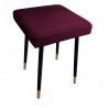 Taboret MAX MG02 śliwka podstawa czarna/złota