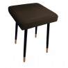 Taboret MAX MG05 brąz podstawa czarna/złota