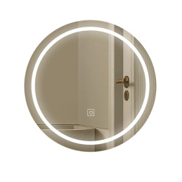 LUSTRO OKRĄGŁE LED FI70  cm WŁĄCZNIK DOTYKOWY PIASKOWANE ŁAZIENKOWE Z PODŚWIETLENIEM