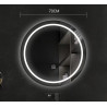 Lustro LED FI70 – okrągłe łazienkowe z podświetleniem