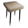 Taboret MAX MG09 szary beż podstawa czarna/złota