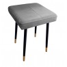 Taboret MAX MG17 szary podstawa czarna/złota