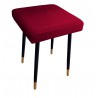 Taboret MAX MG31 czerwony podstawa czarna/złota