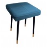 Taboret MAX MG33 niebieski podstawa czarna/złota