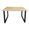 Stół do salonu kuchni 70x120x28 LOFT czarny Dąb Craft