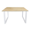 Stół do salonu kuchni 70x120x28 LOFT biały Dąb Craft