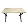 Stół do salonu kuchni 70x120x28 LOFT X czarny Dąb Sonoma