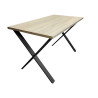 Stół do salonu kuchni 70x120x28 LOFT X czarny Dąb Sonoma