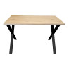 Stół do salonu kuchni 70x120x28 LOFT X czarny Dąb Craft