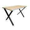 Stół do salonu kuchni 70x120x28 LOFT X czarny Dąb Craft
