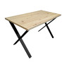 Stół do salonu kuchni 70x120x28 LOFT X czarny Dąb Craft