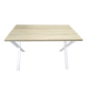 Stół do salonu kuchni 70x120x28 LOFT X biały Dąb Sonoma