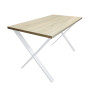 Stół do salonu kuchni 70x120x28 LOFT X biały Dąb Sonoma
