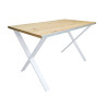 Stół do salonu kuchni 70x120x28 LOFT X biały Dąb Craft