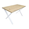 Stół do salonu kuchni 70x120x28 LOFT X biały Dąb Craft