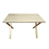 Stół do salonu kuchni 70x120x28 LOFT X złoty Dąb Sonoma