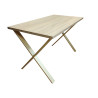 Stół do salonu kuchni 70x120x28 LOFT X złoty Dąb Sonoma
