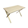 Stół do salonu kuchni 70x120x28 LOFT X złoty Dąb Sonoma