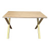 Stół do salonu kuchni 70x120x28 LOFT X złoty Dąb Craft