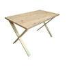 Stół do salonu kuchni 70x120x28 LOFT X złoty Dąb Craft