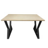 Stół do salonu kuchni 70x120x28 LOFT V czarny Dąb Sonoma