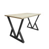 Stół do salonu kuchni 70x120x28 LOFT V czarny Dąb Sonoma