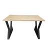 Stół do salonu kuchni 70x120x28 LOFT V czarny Dąb Craft