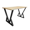 Stół do salonu kuchni 70x120x28 LOFT V czarny Dąb Craft