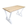 Stół do salonu kuchni 70x120x28 LOFT V biały Dąb Craft