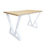Stół do salonu kuchni 70x120x28 LOFT V biały Dąb Craft