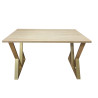 Stół do salonu kuchni 70x120x28 LOFT V złoty Dąb Sonoma