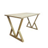 Stół do salonu kuchni 70x120x28 LOFT V złoty Dąb Sonoma