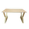 Stół do salonu kuchni 70x120x28 LOFT V złoty Dąb Craft