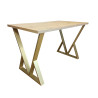 Stół do salonu kuchni 70x120x28 LOFT V złoty Dąb Craft