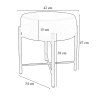 Taboret Pola noga metalowa biała MG06